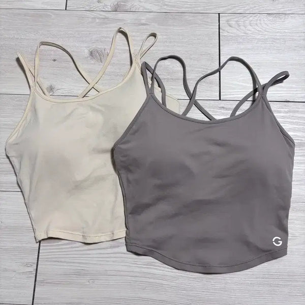 [BUNJANG] Grande Line Cami Tank Tops - 2pc Bundle Set (Free Size) / 그란데라인 캡나시 2개 일괄판매 FREE