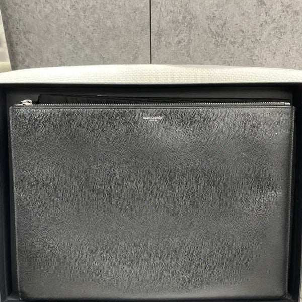 [BUNJANG] Saint Laurent Leather Clutch Bag / 입생로랑 클러치백