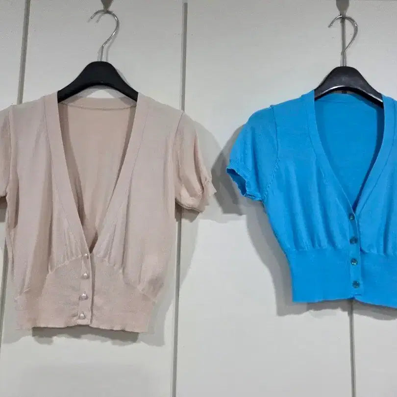 [BUNJANG] Short Sleeve Bolero Cardigan Set / 숏 슬리브 볼레로 가디건 세트
