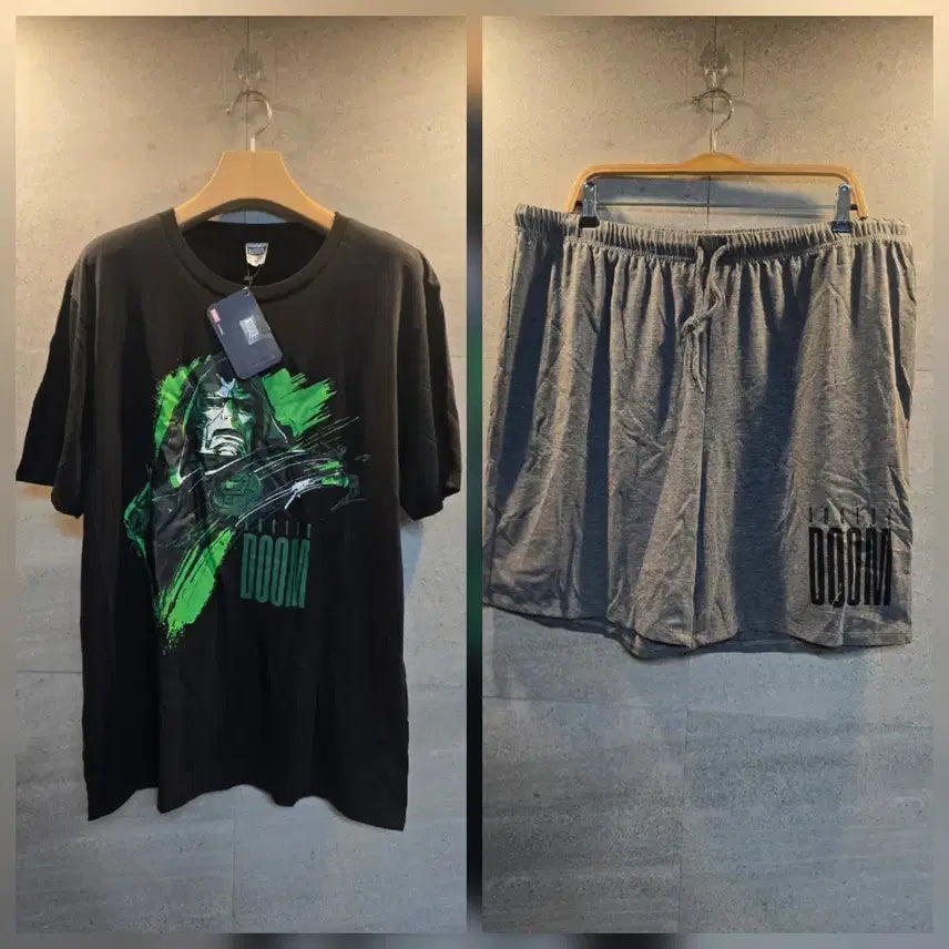 [BUNJANG] Marvel Doctor Doom Short Sleeve & Shorts Set / 마블 닥터둠. 반팔+반바지 세트.
