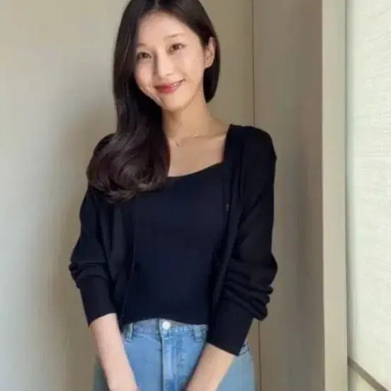 [BUNJANG] Sie Sum Mini Cardigan Navy / 시에sie 썸미니 가디건 네이비