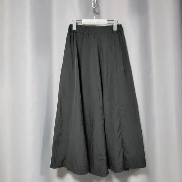 [BUNJANG] Crinkly Flare Long Skirt / 바스락 플레어 롱스커트