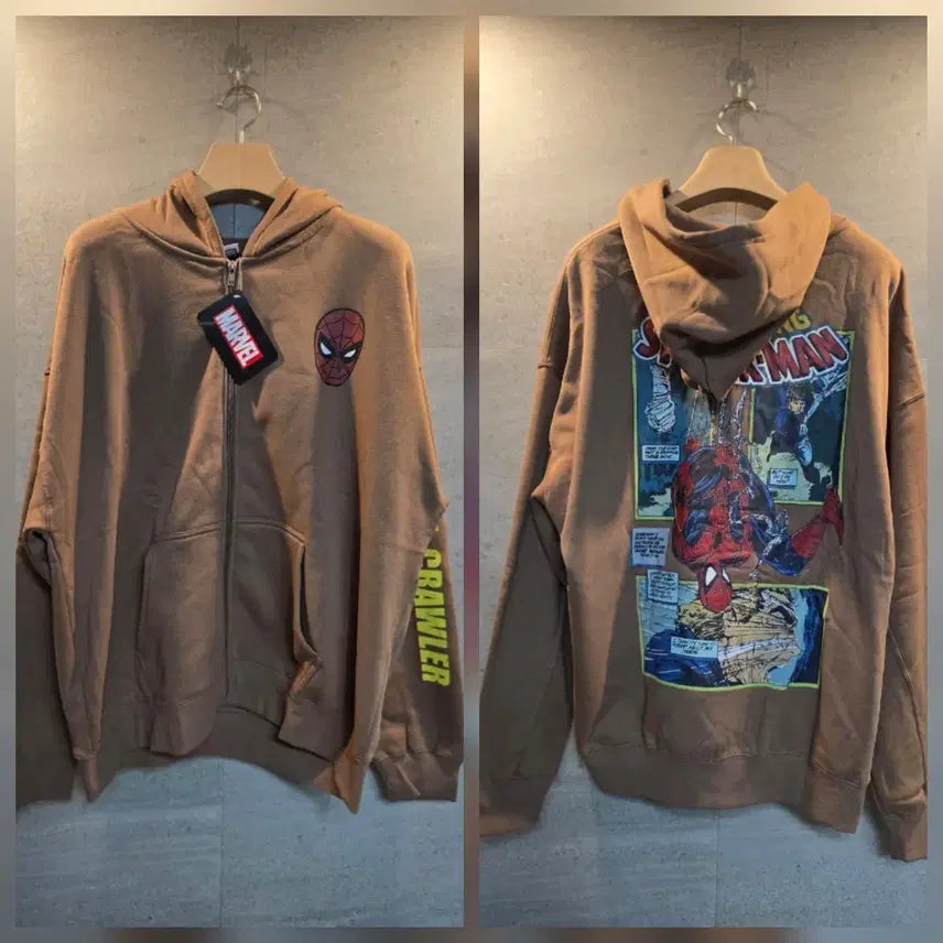 [BUNJANG] Marvel Spider-Man Hooded Zip-Up Jacket XL / 마블. 정품! 미착.  스파이더맨 후드집업!