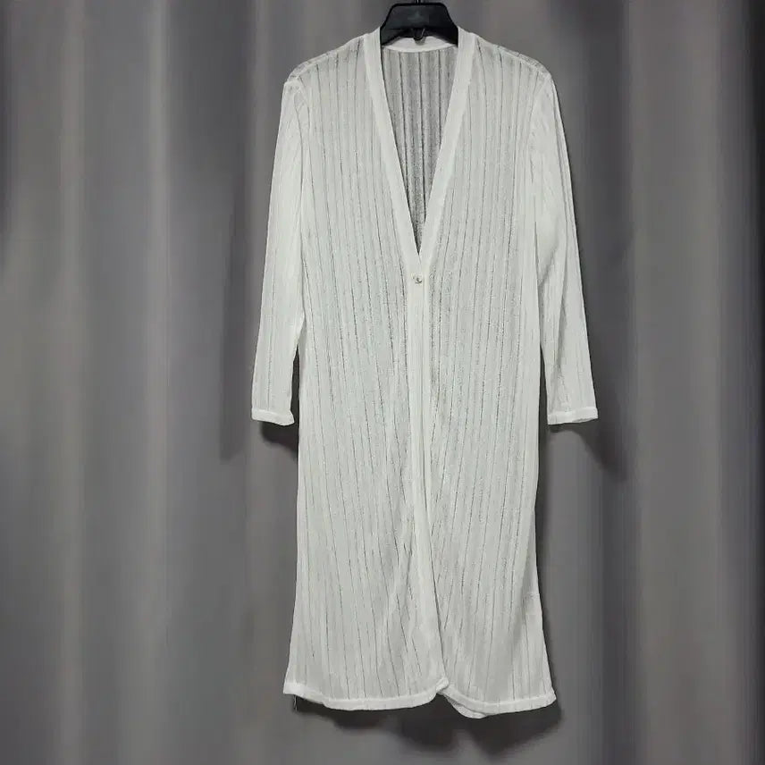 [BUNJANG] White Long Cardigan / 화이트 롱가디건