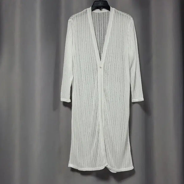 [BUNJANG] White Long Cardigan / 화이트 롱가디건