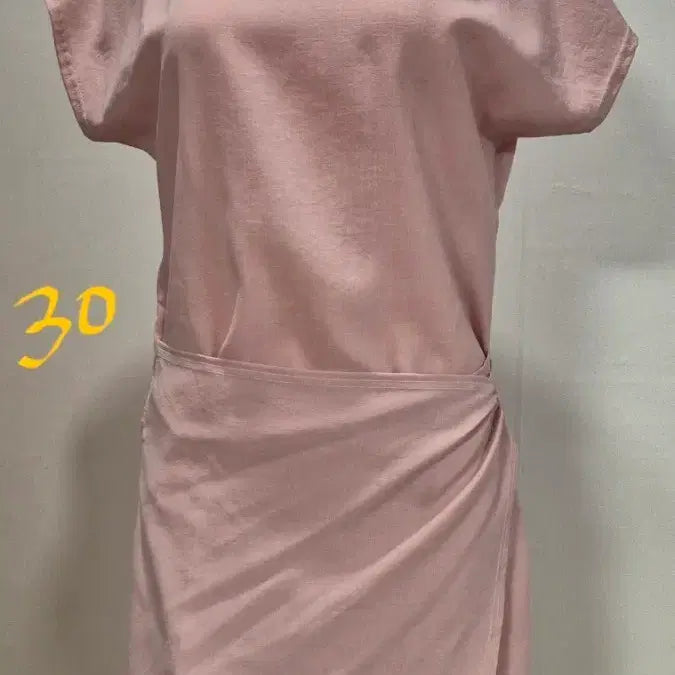 [BUNJANG] Pale Pink Wrap Design Midi Dress Size 55 / 페일핑크 랩 디자인 원피스 55