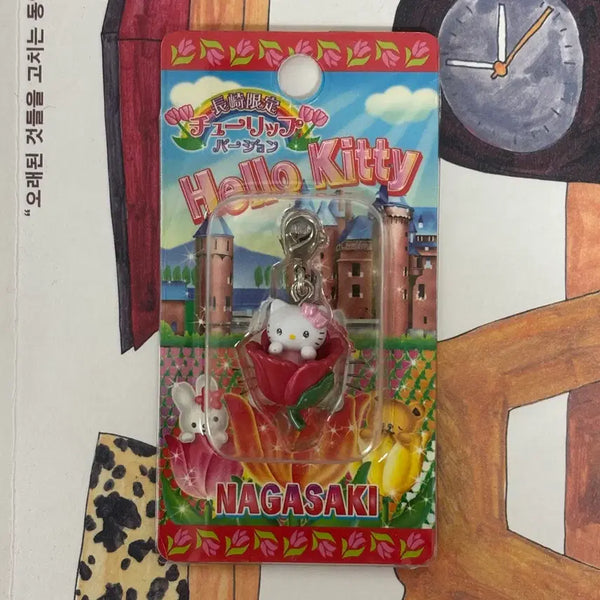 [BUNJANG] Classic Kitty Tulip Keychain / 고전 키티 튤립 키링