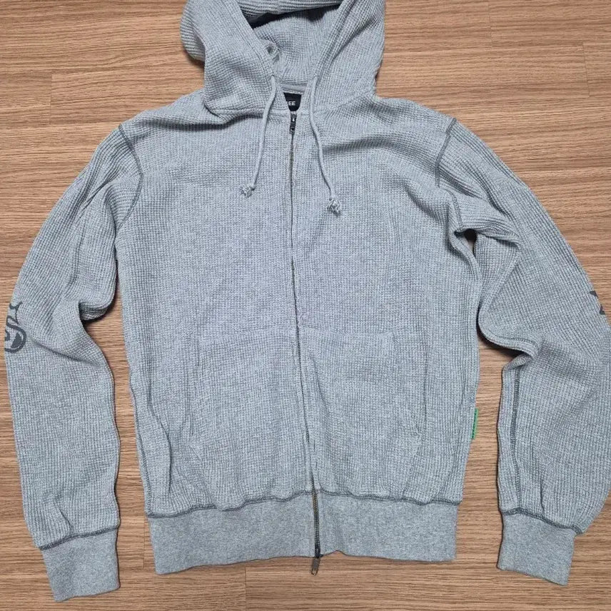 [BUNJANG] YESEYESEE Waffle Hooded Zip-Up Jacket (M) / YESEYESEE 예스아이씨 와플 후드 집업 M