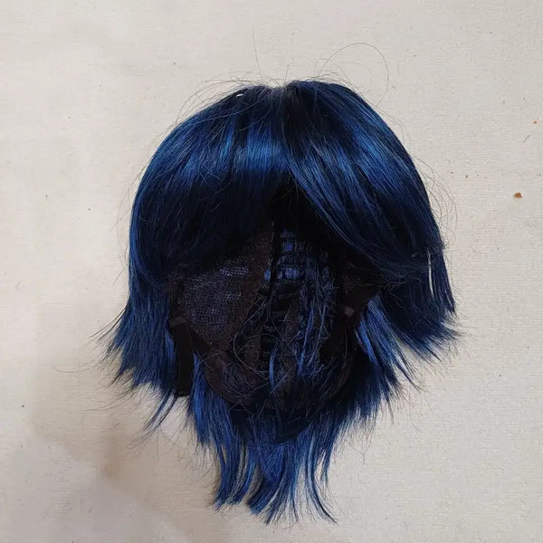 [BUNJANG] Blue-Black Two-Tone Cut Cosplay Wig / 블루블랙 투톤 컷가발 코스프레