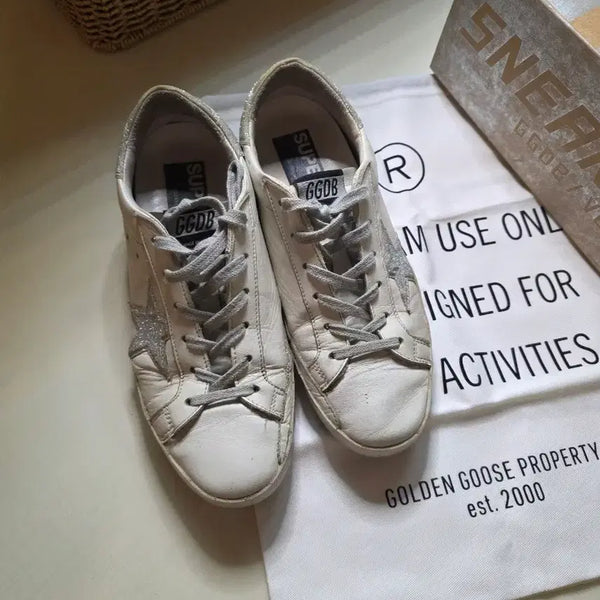 [BUNJANG] Golden Goose Superstar Sneakers White Silver Star / 골든구스 슈퍼스타 화이트 실버 스타 스니커즈