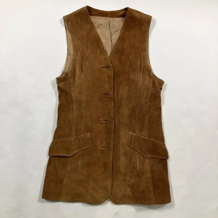 [BUNJANG] 90s Italian Suede Vest Top / 90s 이태리제 여성 스웨이드 베스트 탑 판매