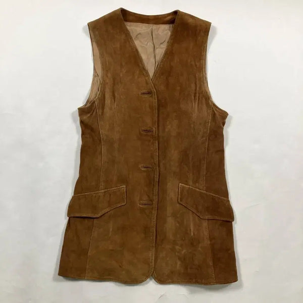 [BUNJANG] 90s Italian Suede Vest Top / 90s 이태리제 여성 스웨이드 베스트 탑 판매