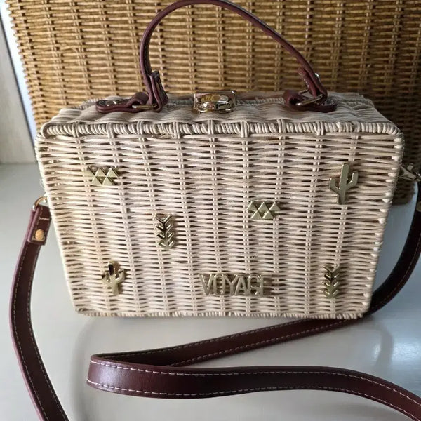 [BUNJANG] ACOMMODE Trunk Rattan Bag / 아코모데 트렁크 라탄백