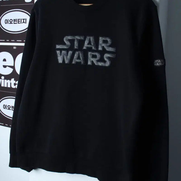 [BUNJANG] PROJECT M Star Wars Collaboration Fleece Sweatshirt Black / (L) 프로젝트엠 맨투맨 티셔츠 스타워즈 협업 기모 블랙-H37344
