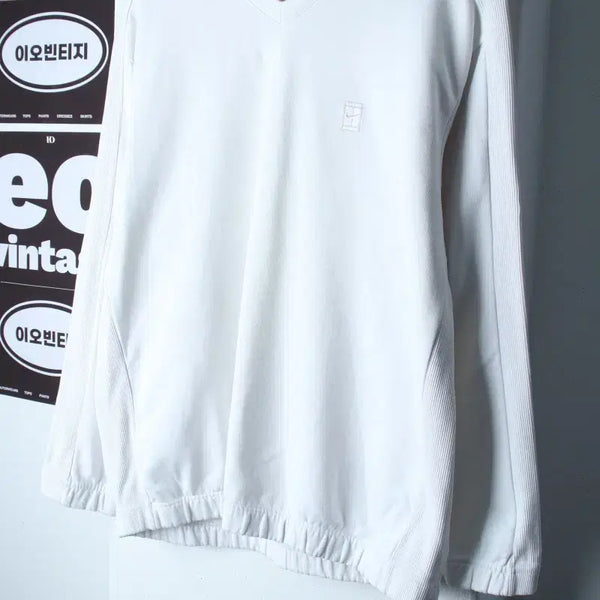 [BUNJANG] Nike V-Neck Sweatshirt (00s) / (S-L) 나이키 맨투맨 티셔츠 00S년대 브이넥 화이트-H37352