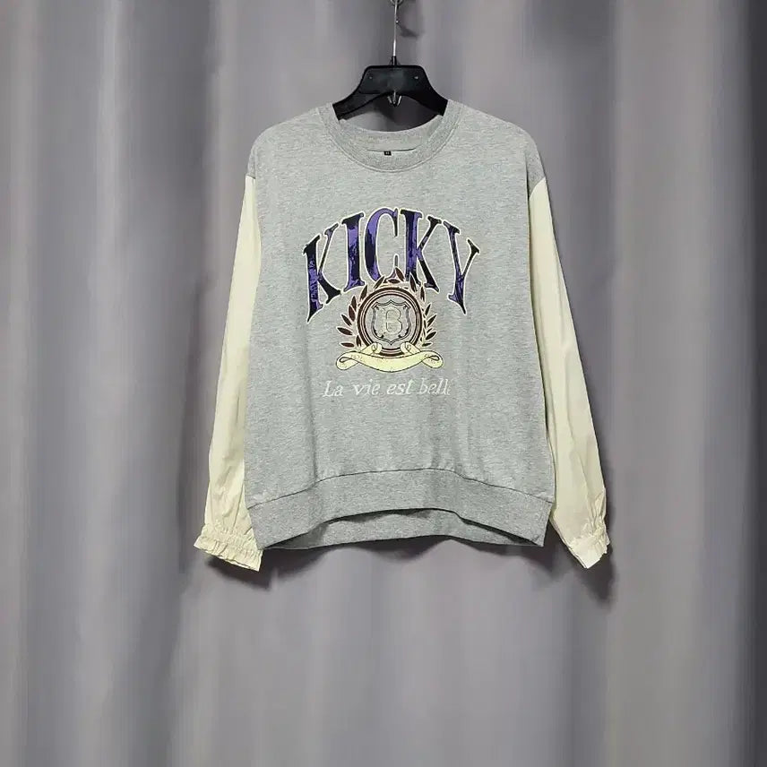 [BUNJANG] Brielle Kicky Color-Block Sweatshirt (New) / 브리엘 KICKY 소매 배색 맨투맨(새상품)