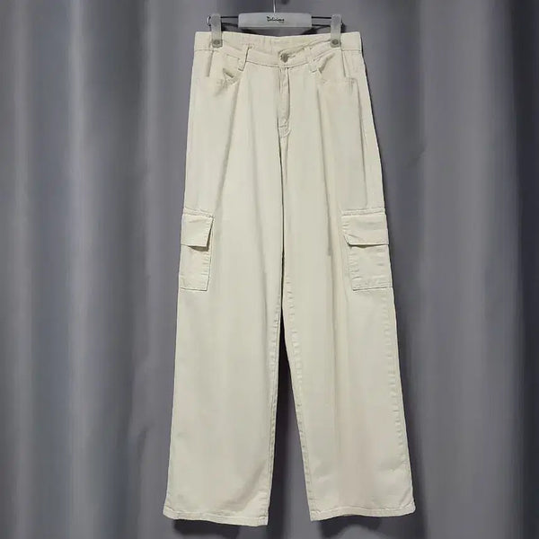 [BUNJANG] Cargo Wide Leg Cotton Pants / 카고 와이드 면바지
