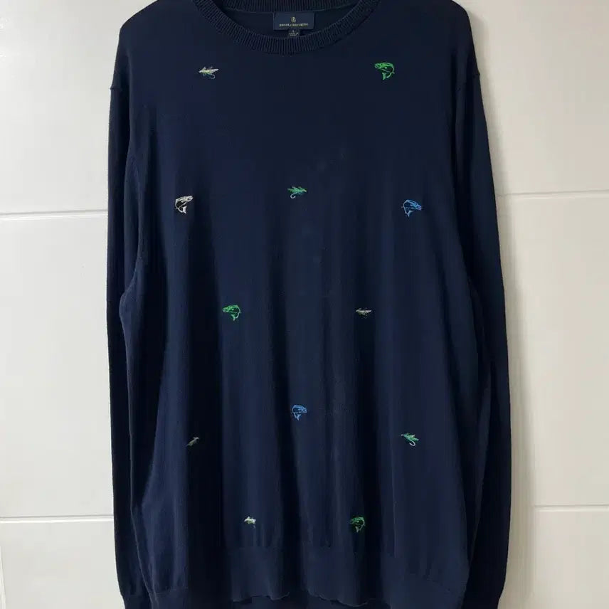 [BUNJANG] Brooks Brothers Embroidered Knit Sweater / 브룩스브라더스 자수 니트