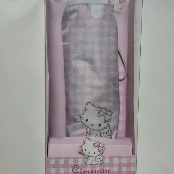 [BUNJANG] Sanrio Hello Kitty 3-Section Flat Umbrella 53cm Pink / [미개봉] 산리오 정품 챠미키티 3단 납작 53 마켓보더 양우산 핑크