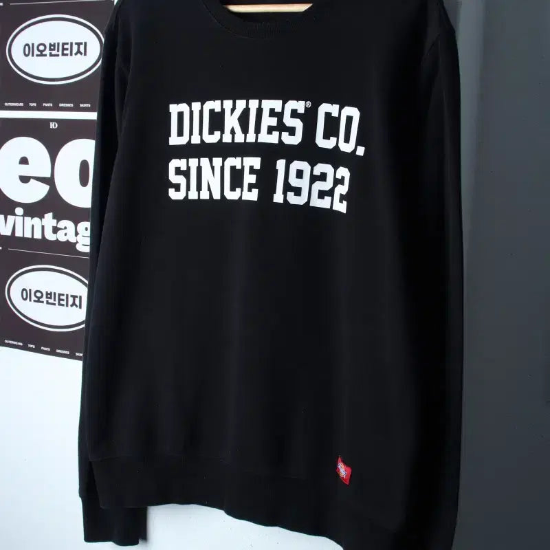 [BUNJANG] Dickies Big Logo Lettering Sweatshirt (XL) / (XL) 디키즈 맨투맨 티셔츠 빅로고 레터링 블랙 올드스쿨-H37389