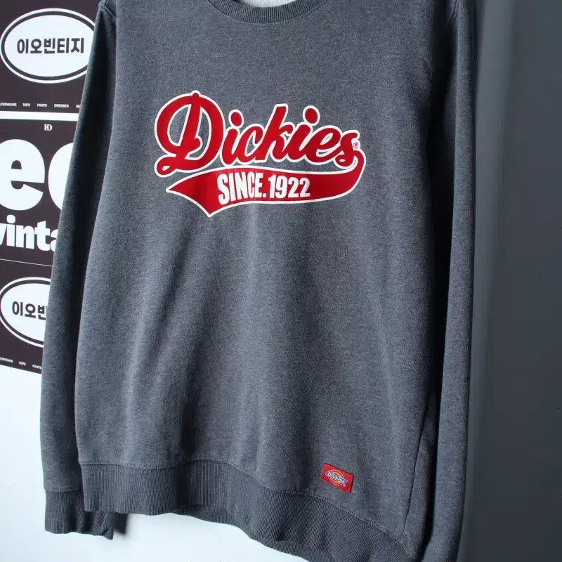 [BUNJANG] Dickies Big Logo Sweatshirt Y2K Grey / (L-XL) 디키즈 맨투맨 티셔츠 Y2K 빅로고 그레이-H37393