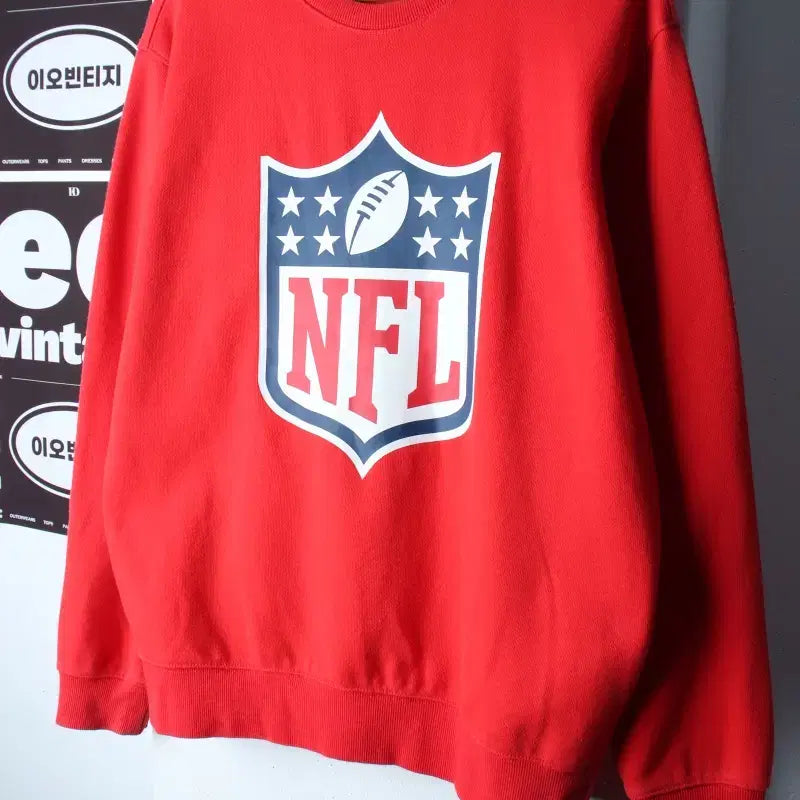 [BUNJANG] NFL Big Logo Sweatshirt Red Old School / (M-L) 엔에프엘 맨투맨 티셔츠 빅로고 레드 올드스쿨-H37395