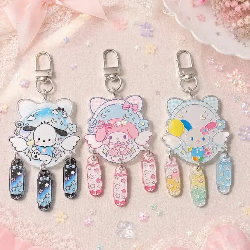 [BUNJANG] Sanrio Dreamcatcher Acrylic Pendant Keychain / 산리오 드림캐쳐 아크릴 팬던트 키링 (개당가격)