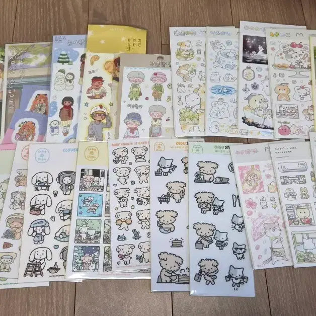 [BUNJANG] Popular Artist "Ddakku" Sticker Set - 100 Sheets / 9번/인기작가 다꾸 씰스티커 새상품 100장 일괄판매/장당870/운포