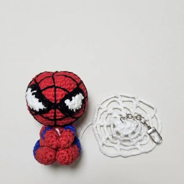 [BUNJANG] Spider-Man Knitted Doll Keychain / 스파이더맨 뜨개 인형 키링