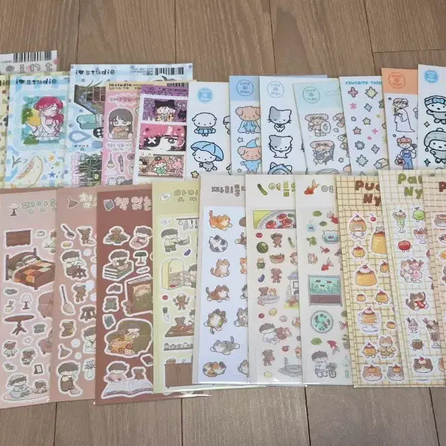 [BUNJANG] Popular Artist Deco Sticker Bundle Set - 100 Sheets / 12번/인기작가 다꾸 씰스티커 새상품 100장 일괄판매/장당870/운포