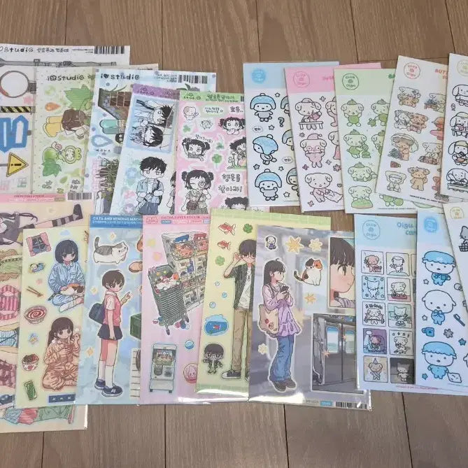 [BUNJANG] Popular Artist Diary Deco Seal Stickers - 100 Sheets Bundle Set / 14번/인기작가 다꾸 씰스티커 새상품 100장 일괄판매/장당870/운포