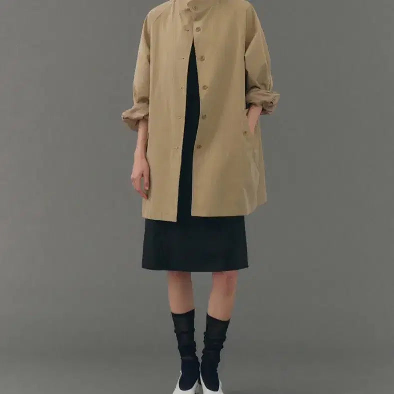 [BUNJANG] UGST Half Trench Coat Beige / ugst 어그스트 하프 트렌치 코트 베이지