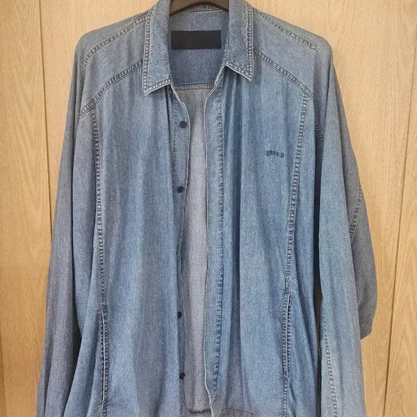 [BUNJANG] Juun.J Light Denim Coach Shirt Size 50 / 준지 라이트데님 코치셔츠 50