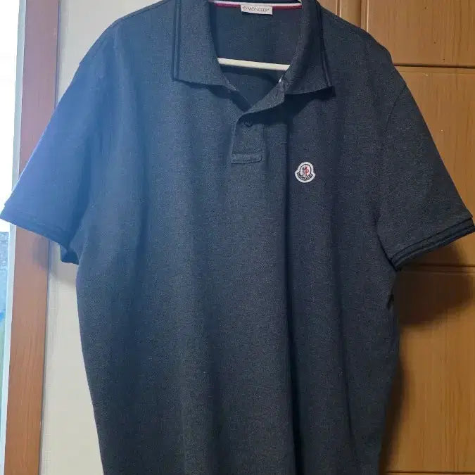 [BUNJANG] Moncler Authentic Short Sleeve Polo Shirt Charcoal / [ 정품] 몽클레어 반팔 카라티 챠콜