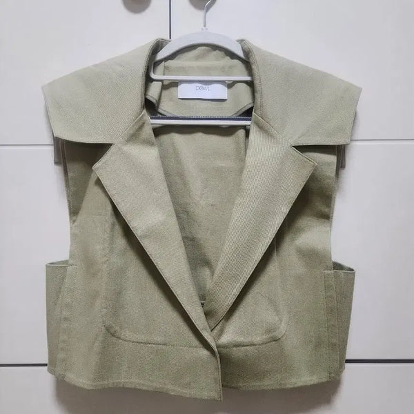 [BUNJANG] Duel Crop Vest / 듀엘크롭조끼