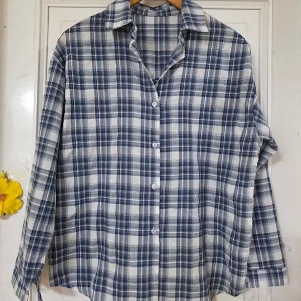 [BUNJANG] Cotton Long-Sleeve Shirt / 가을  고급스러운 디자인이쁜  핏이이쁜  면  남방셔츠   새거