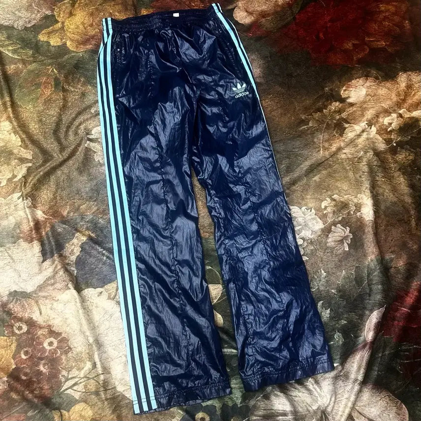 [BUNJANG] Adidas Superstar Track Pants Navy Sky Blue / 아디다스 슈퍼스타 스카이블루삼선 네이비트랙팬츠 90