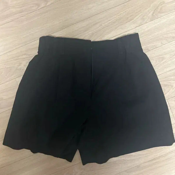 [BUNJANG] System Black Pin-tuck Shorts / 시스템 반바지