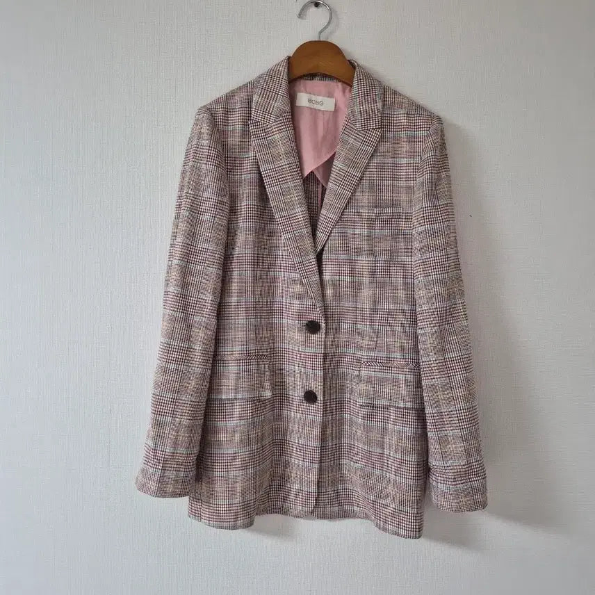 [BUNJANG] BCBG Linen Blend Check Jacket / [BCBG]린넨체크쟈켓(55)