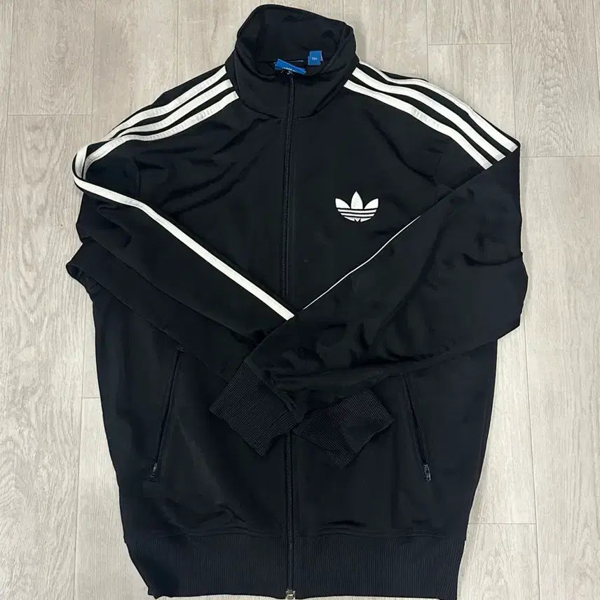 [BUNJANG] Adidas 3-Stripes Track Top Black Jersey / 아디다스 삼선 트랙탑 블랙 저지