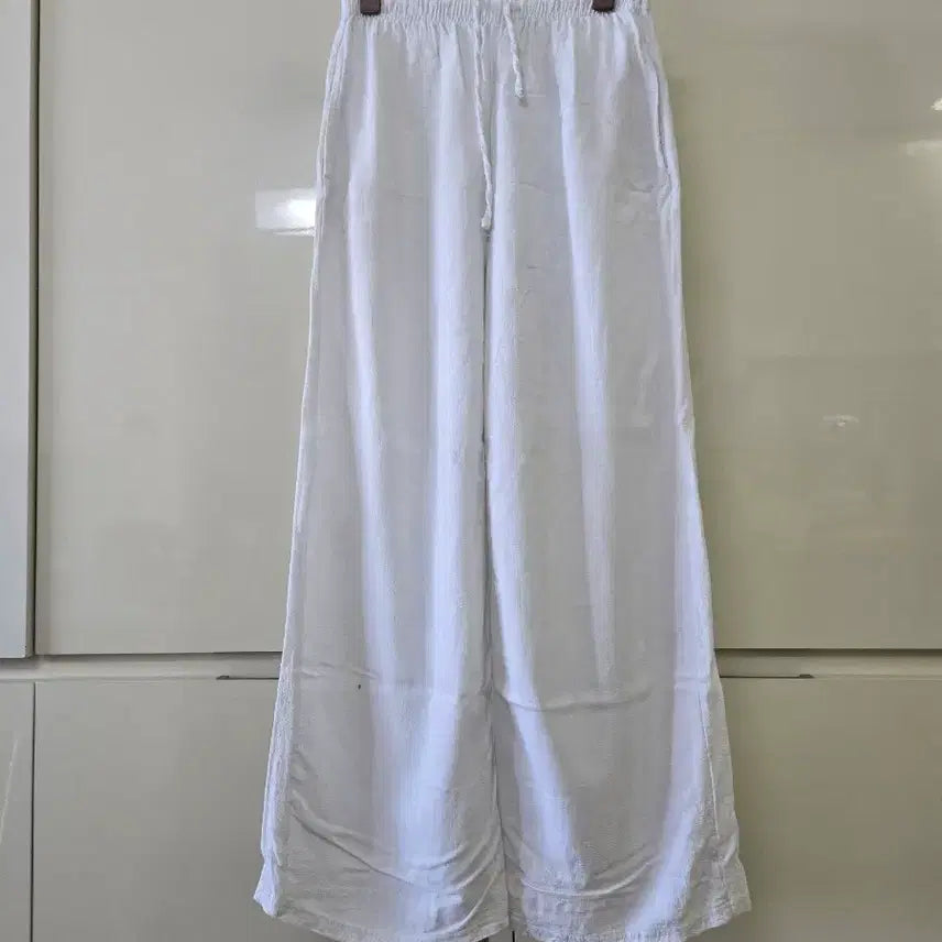 [BUNJANG] White Wide-Leg Pants / 화이트 와이드 팬츠