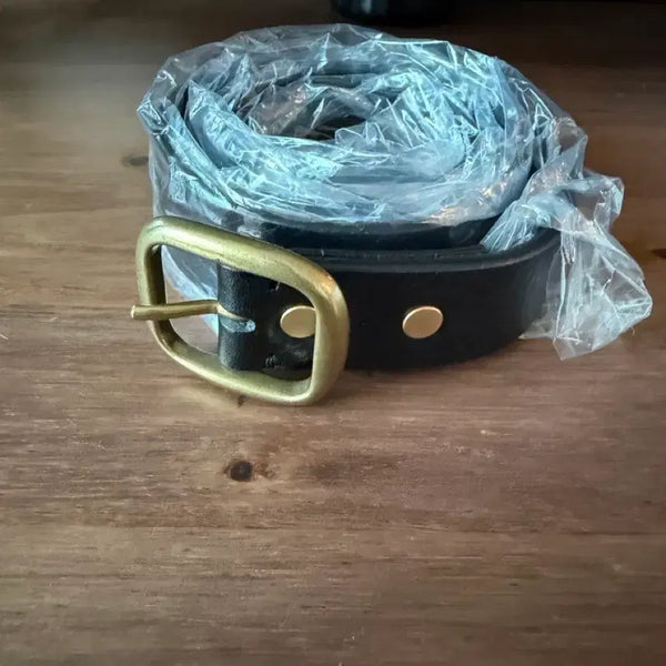 [BUNJANG] Khakis Foreman Pin Belt Black Leather / 카키스 가죽 벨트 foreman pin belt balck large