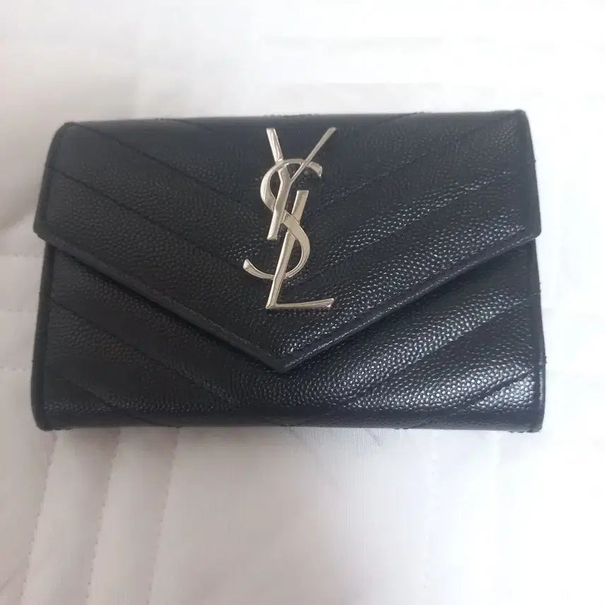 [BUNJANG] Saint Laurent Monogram Flap Wallet Black / 생로랑 모노그램 플랩 월렛 블랙