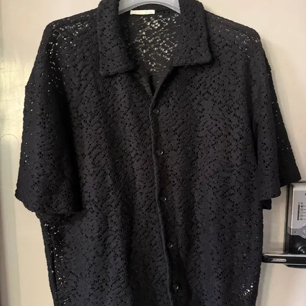 [BUNJANG] Zara Crochet Textured Shirt L / 자라 크로셰 텍스쳐드 셔츠 L