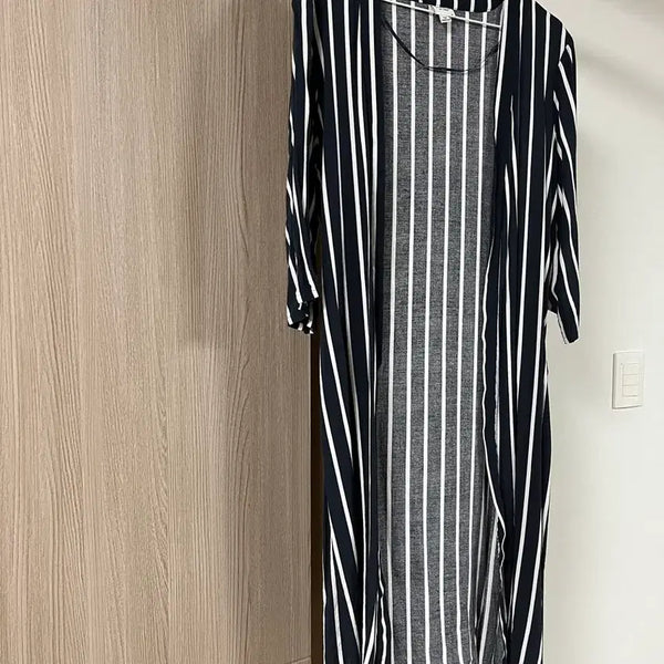 [BUNJANG] Striped Long Cardigan / 줄무늬 롱 가디건