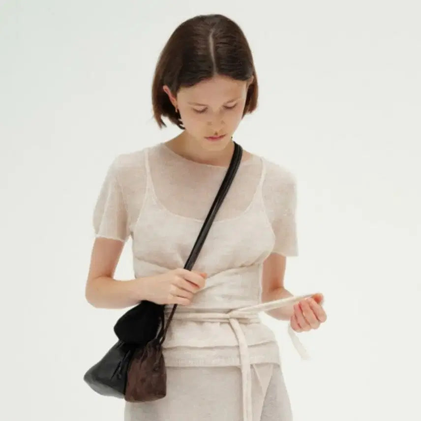 [BUNJANG] Monoha Mohair Short Knit & Wrap Sleeveless Set / Monoha 모노하 mohair short knit + wrap sleeveless 문달 lfm 게드 르917