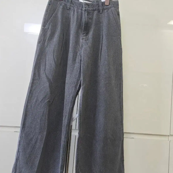[BUNJANG] Semi-Wide Black Denim Pants / 세미 와이드 데님 팬츠 흑청