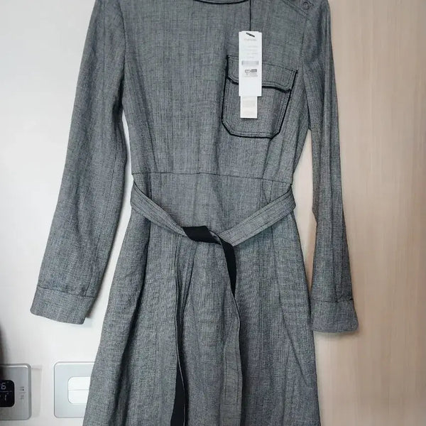 [BUNJANG] Topgirl Gray Check Pattern Dress / 탑걸 그레이 체크 패턴 원피스44 55(새상품)