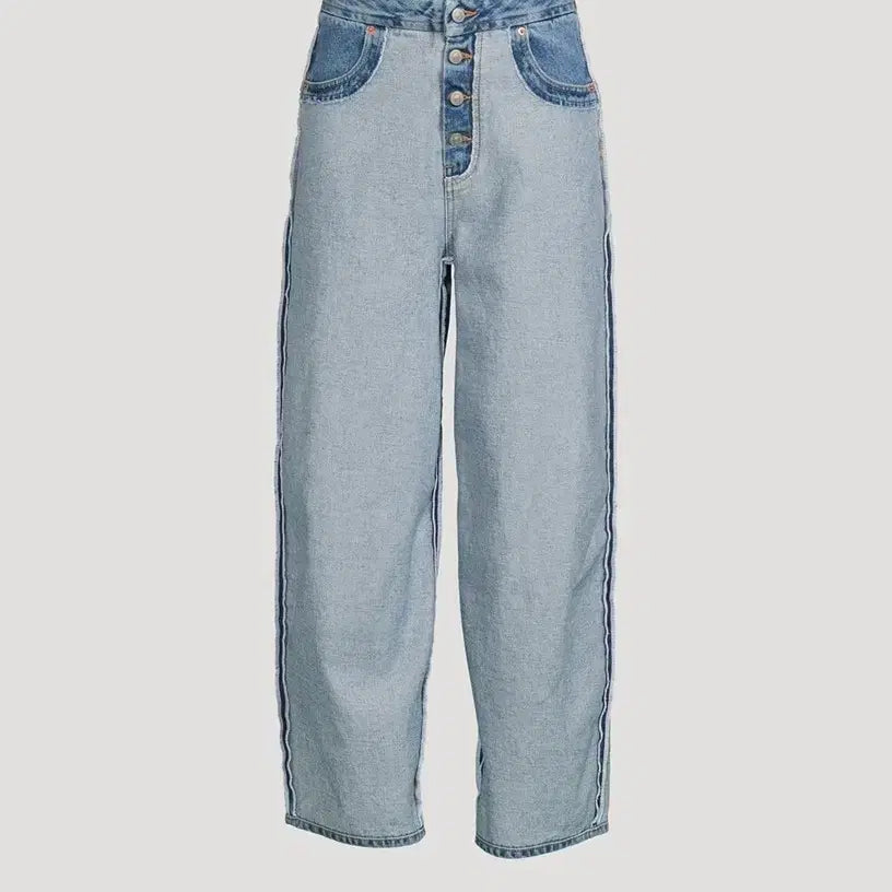 [BUNJANG] Maison Margiela MM6 Inside Out Wide Denim Jeans / 메종 마르지엘라 MM6 인사이드아웃 와이드 데님진