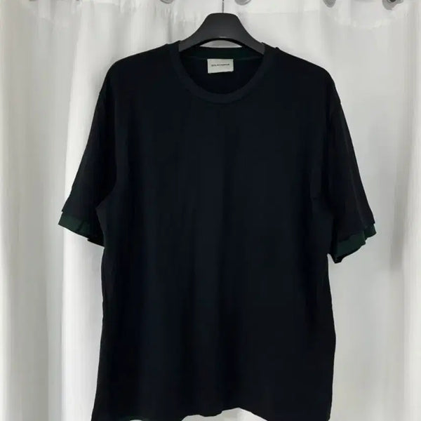 [BUNJANG] Solid Homme Layered T-Shirt Black Size 52 / 솔리드옴므 티셔츠 52
